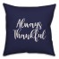 Always Thankful in Navy 18x18 Spun Poly Pillow
