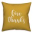 Give Thanks in Mustard 18x18 Spun Poly Pillow