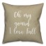 Oh My Gourd, I Love Fall in Beige 18x18 Spun Poly Pillow