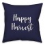 Happy Harvest in Navy 18x18 Spun Poly Pillow