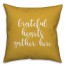 Grateful Hearts Gather Here in Mustard 18x18 Spun Poly Pillow