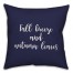 Fall Breeze And Autumn Leaves in Navy 18x18 Spun Poly Pillow