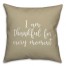 I Am Thankful For Every Moment in Beige 18x18 Spun Poly Pillow