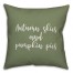 Autumn Skies And Pumpkin Pies in Green 18x18 Spun Poly Pillow