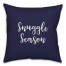 Snuggle Season in Navy 18x18 Spun Poly Pillow