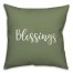 Blessings in Green 18x18 Spun Poly Pillow Cover