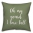 Oh My Gourd, I Love Fall in Green 18x18 Spun Poly Pillow Cover