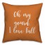 Oh My Gourd, I Love Fall in Orange 18x18 Spun Poly Pillow Cover