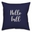 Hello Fall in Navy 18x18 Spun Poly Pillow Cover
