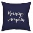 Morning, Pumpkin in Navy 18x18 Spun Poly Pillow Cover