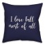 I Love Fall Most Of All in Navy 18x18 Spun Poly Pillow Cover
