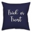 Trick Or Treat in Navy 18x18 Spun Poly Pillow Cover