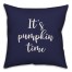 It's Pumpkin Time in Navy 18x18 Spun Poly Pillow Cover