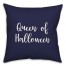 Queen Of Halloween in Navy 18x18 Spun Poly Pillow Cover