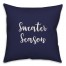 Sweater Season in Navy 18x18 Spun Poly Pillow Cover
