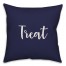 Treat in Navy 18x18 Spun Poly Pillow Cover