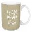 Grateful Thankful Blessed in Beige 15 oz Mug