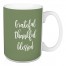 Grateful Thankful Blessed in Green 15 oz Mug