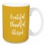 Grateful Thankful Blessed in Mustard 15 oz Mug