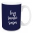 Cozy Sweater Season in Navy 15 oz Mug