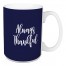 Always Thankful in Navy 15 oz Mug