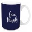 Give Thanks in Navy 15 oz Mug