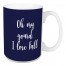 Oh My Gourd, I Love Fall in Navy 15 oz Mug