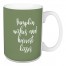 Pumpkin Wishes And Harvest Kisses in Green 15 oz Mug