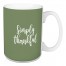 Simply Thankful in Green 15 oz Mug
