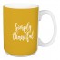 Simply Thankful in Mustard 15 oz Mug