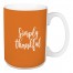 Simply Thankful in Orange 15 oz Mug