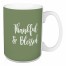 Thankful & Blessed in Green 15 oz Mug