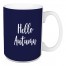 Hello Autumn in Navy 15 oz Mug