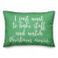 Bake Stuff And Watch Christmas Movies in Light Green 14x20 Spun Poly Pillow