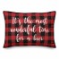 It's The Most Wonderful Time For A Beer in Buffalo Check Plaid 14x20 Spun Poly Pillow