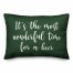 It's The Most Wonderful Time For A Beer in Dark Green 14x20 Spun Poly Pillow