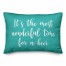 It's The Most Wonderful Time For A Beer in Teal 14x20 Spun Poly Pillow