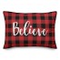 Believe in Buffalo Check Plaid 14x20 Spun Poly Pillow