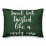 Sweet But Twisted Like A Candy Cane in Dark Green 14x20 Spun Poly Pillow