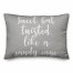 Sweet But Twisted Like A Candy Cane in Gray 14x20 Spun Poly Pillow