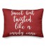 Sweet But Twisted Like A Candy Cane in Red 14x20 Spun Poly Pillow