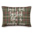 Sweet But Twisted Like A Candy Cane in Tartan Plaid 14x20 Spun Poly Pillow