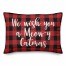 We Wish You A Meowy Catmas in Buffalo Check Plaid 14x20 Spun Poly Pillow