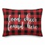 Good Cheer Found Here in Buffalo Check Plaid 14x20 Spun Poly Pillow