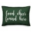 Good Cheer Found Here in Dark Green 14x20 Spun Poly Pillow