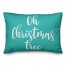 Oh Christmas Tree in Teal 14x20 Spun Poly Pillow