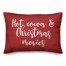 Hot Cocoa And Christmas Movies in Red 14x20 Spun Poly Pillow