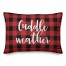Cuddle Weather in Buffalo Check Plaid 14x20 Spun Poly Pillow