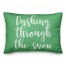 Dashing Through The Snow in Light Green 14x20 Spun Poly Pillow