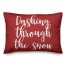 Dashing Through The Snow in Red 14x20 Spun Poly Pillow